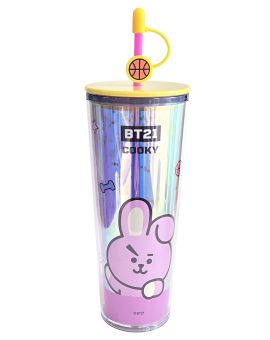 Стакан BT21 Collection с трубочкой (800 мл)