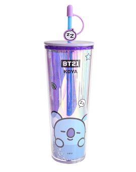 Стакан BT21 Collection с трубочкой (800 мл)