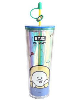 Стакан BT21 Collection с трубочкой (800 мл)