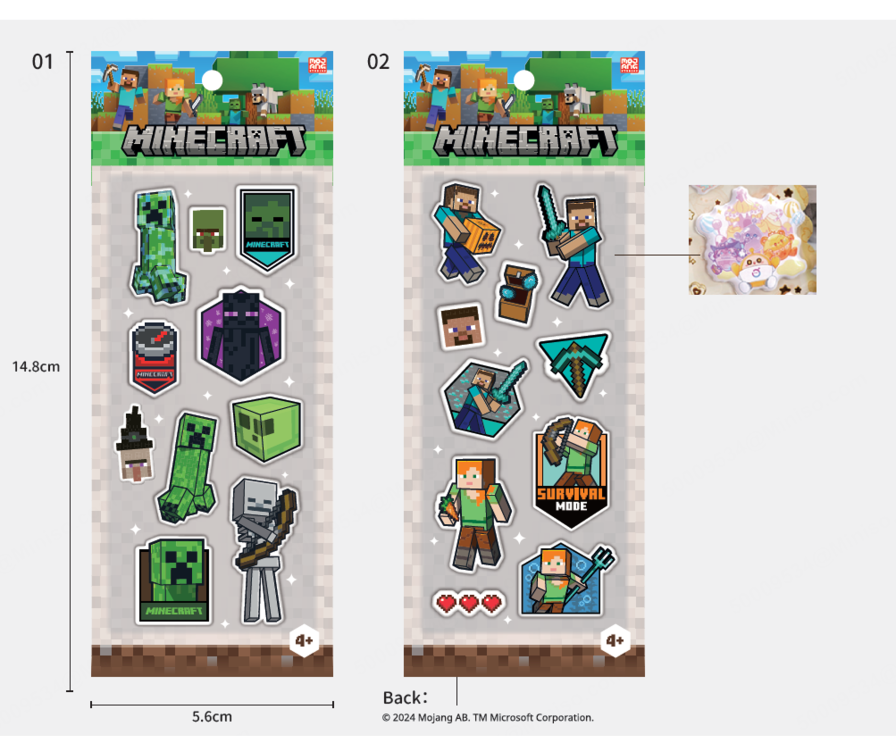 3D-наклейки Minecraft