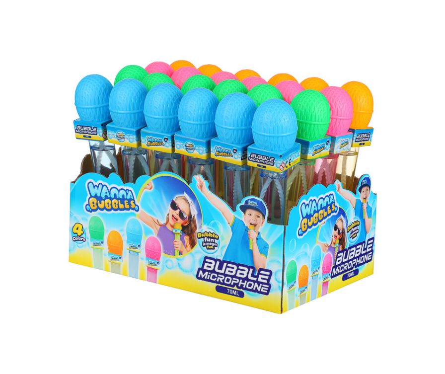 Игрушка Мыльные пузыри микрофон (4 цвета в ассортименте)