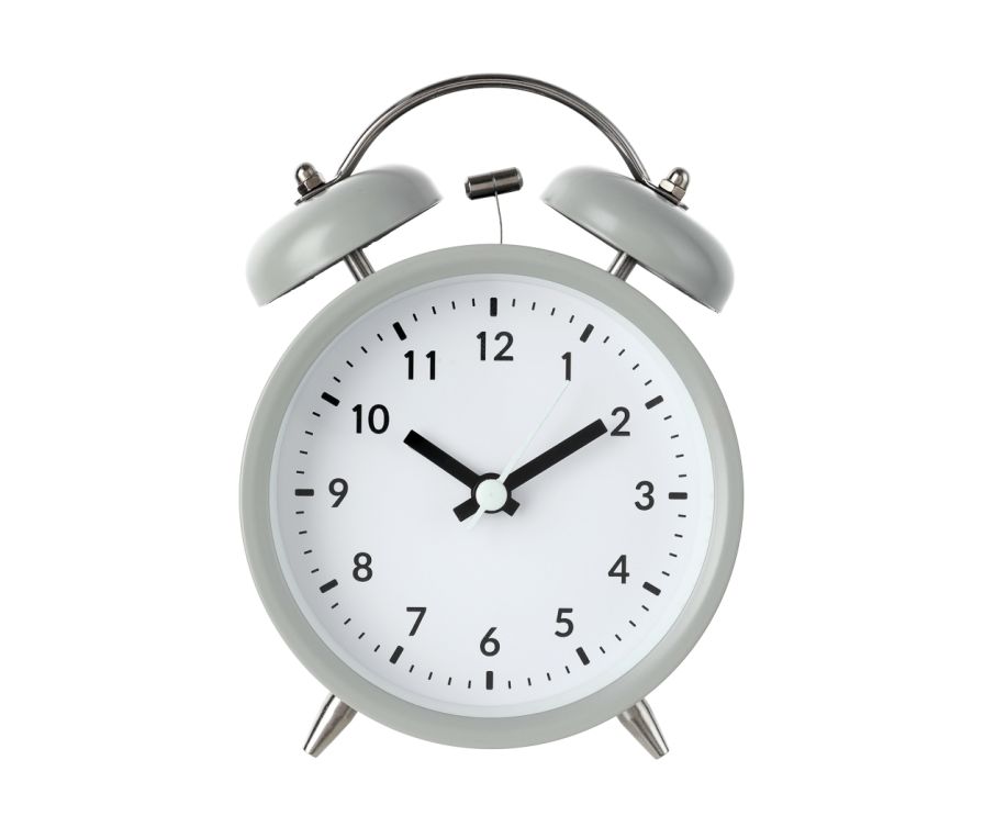 Часы с будильником (серый)