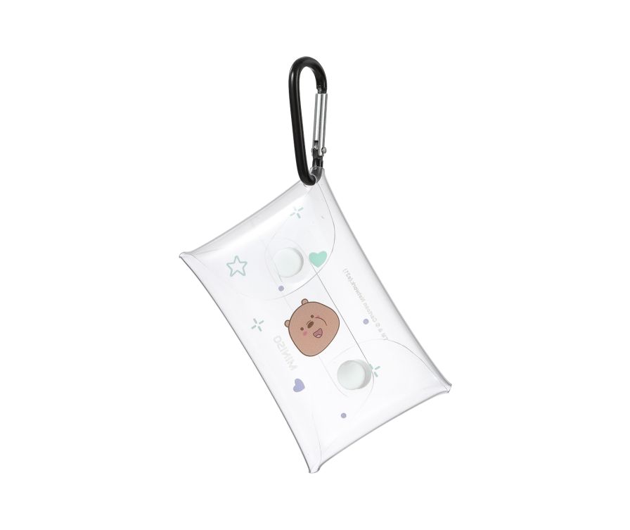 Брелок для ключей с прозрачным мешочком для монет We Bare Bears Collection 4.0 (Grizzly)