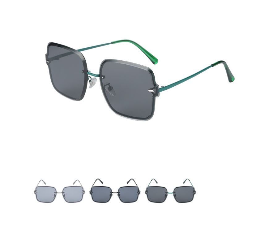 Прямоугольные металлические солнцезащитные очки