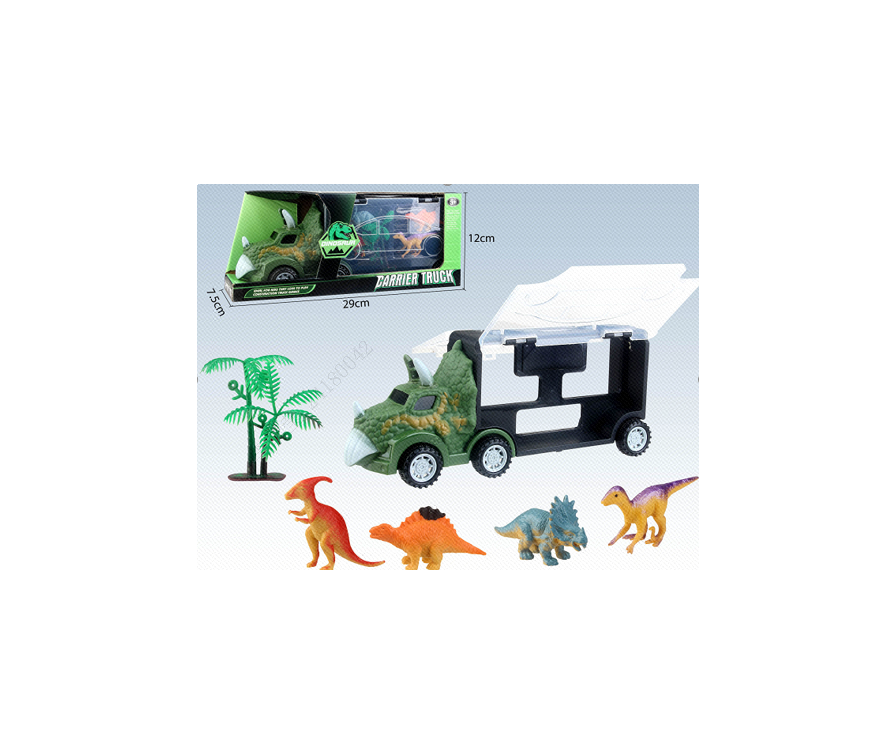 Игрушка Грузовик  с 8 маленькими животными (грузовик с трицератопсом)