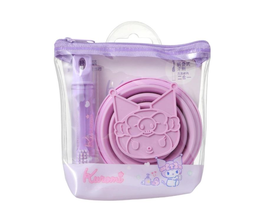 Зубная щетка Kuromi  и стаканчик для ванной комнаты