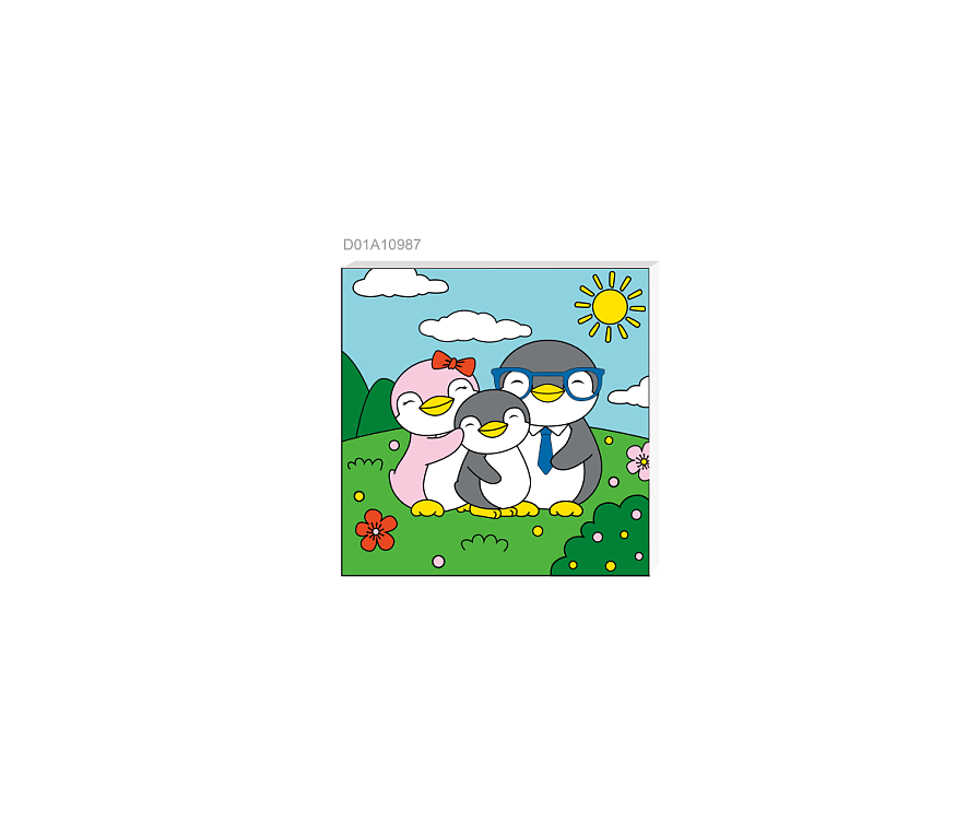 Раскраска 25×25см ( Пингвин)