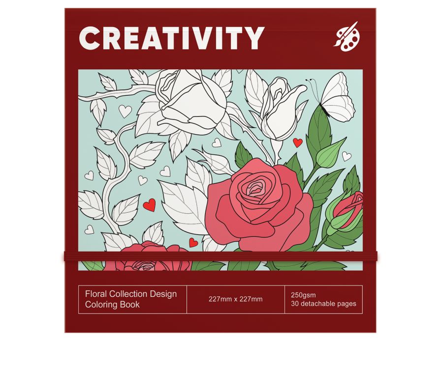 Раскраска  Flowers & Plants Collection 227х227 мм (30 листов)