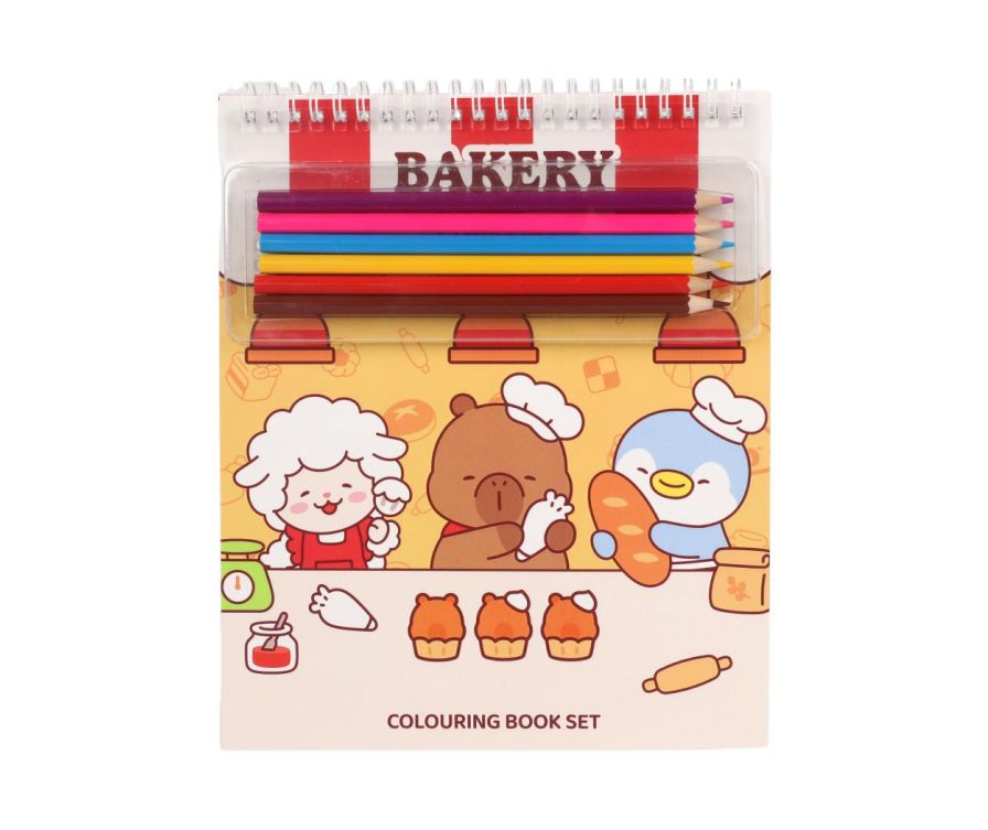 Набор для рисованияHappy BakingCollection(МИМИБАРА)(6цв.кар.,10лист.бум. для рис)