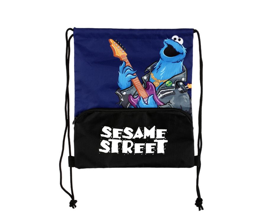 Сумка на шнурке, серия Улица Сезам Rock (Cookie Monster)