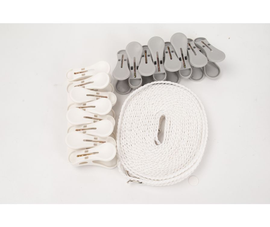 Прищепки (16 шт.) с бельевой веревкой