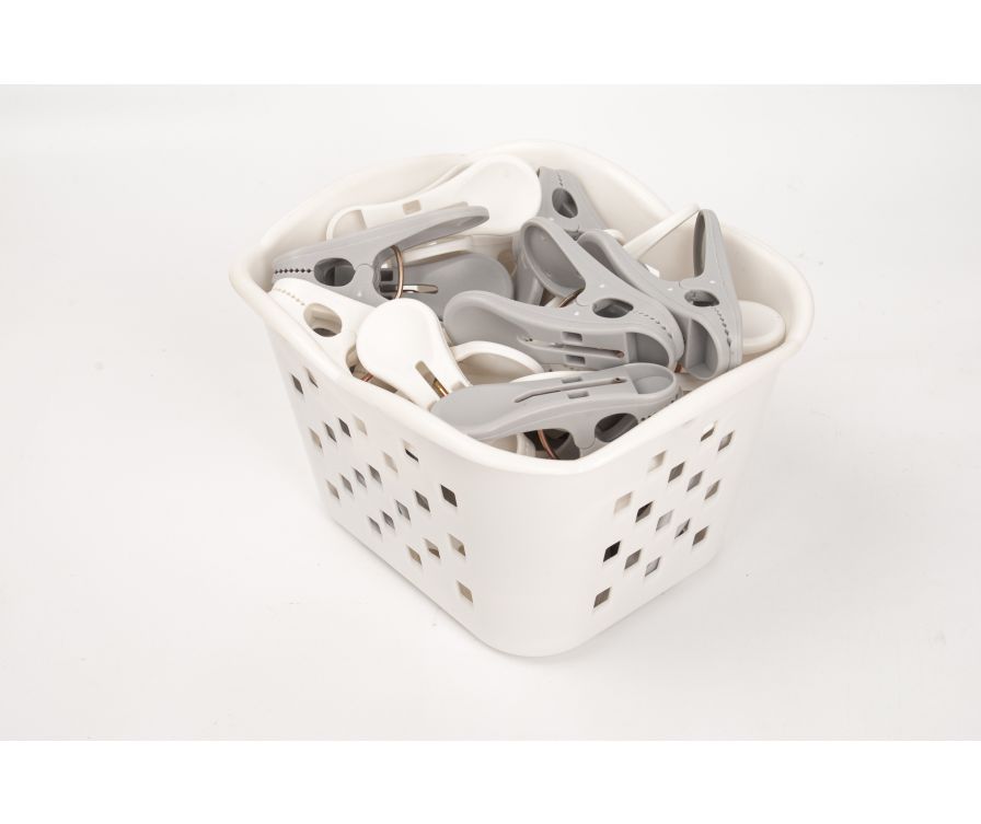 Прищепки (30 шт.) с корзиной для хранения