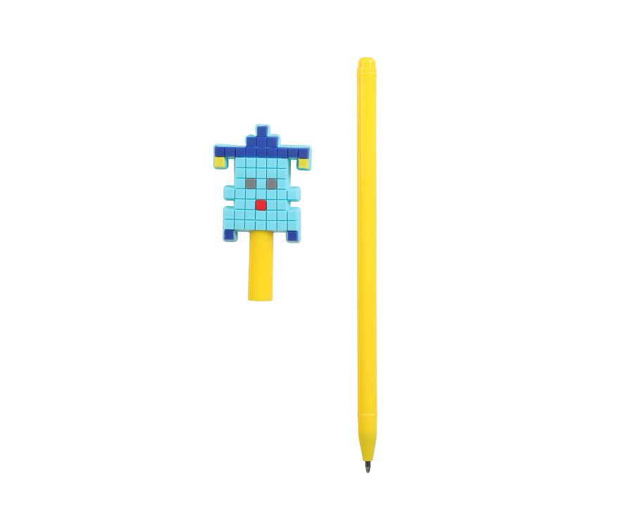 Голубая шариковая ручка-робот 0,7 мм (черные чернила)
