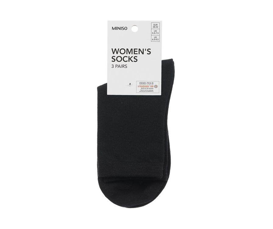 Женские носки  (3 пары) (черный)
