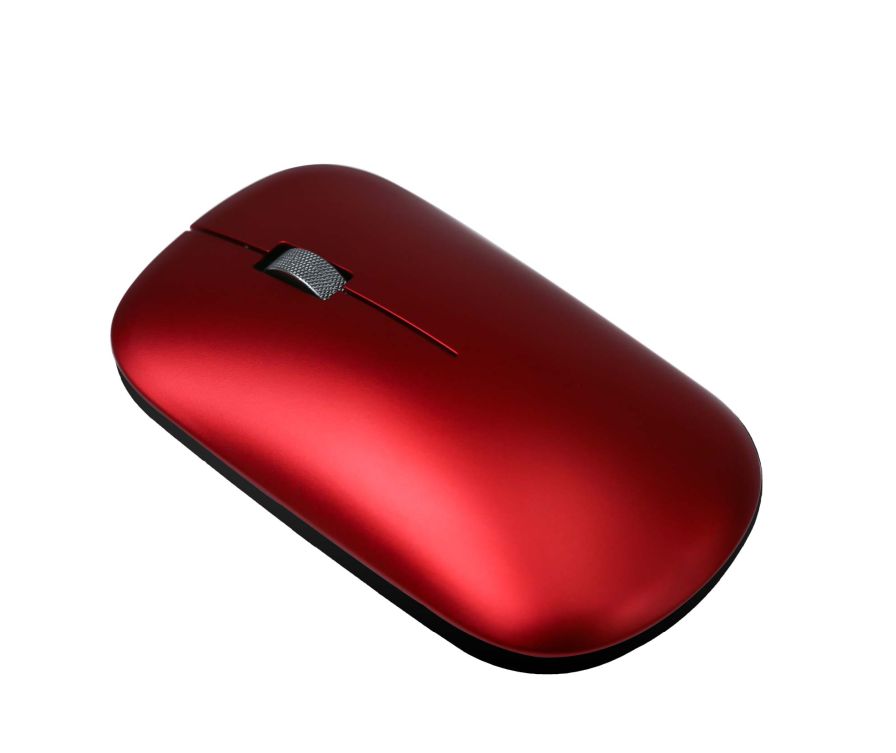 Металлическая беспроводная мышь 2,4G Business-style (красный)