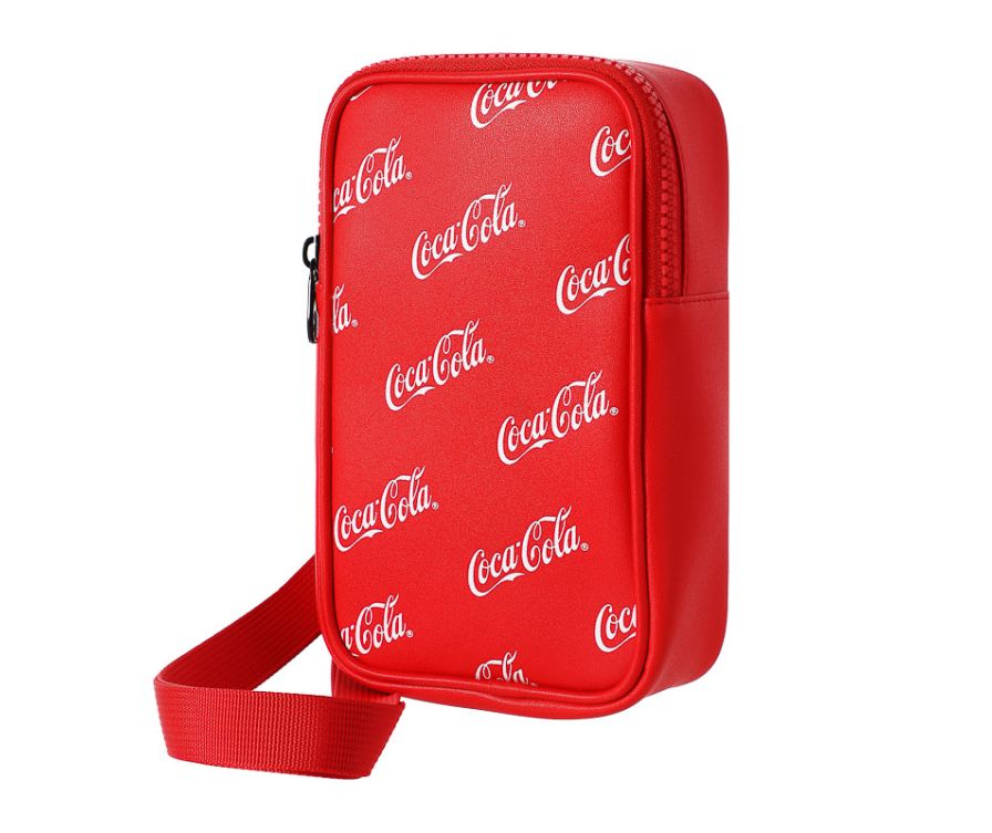 Сумка для телефона с принтом Coca-Cola (красный)
