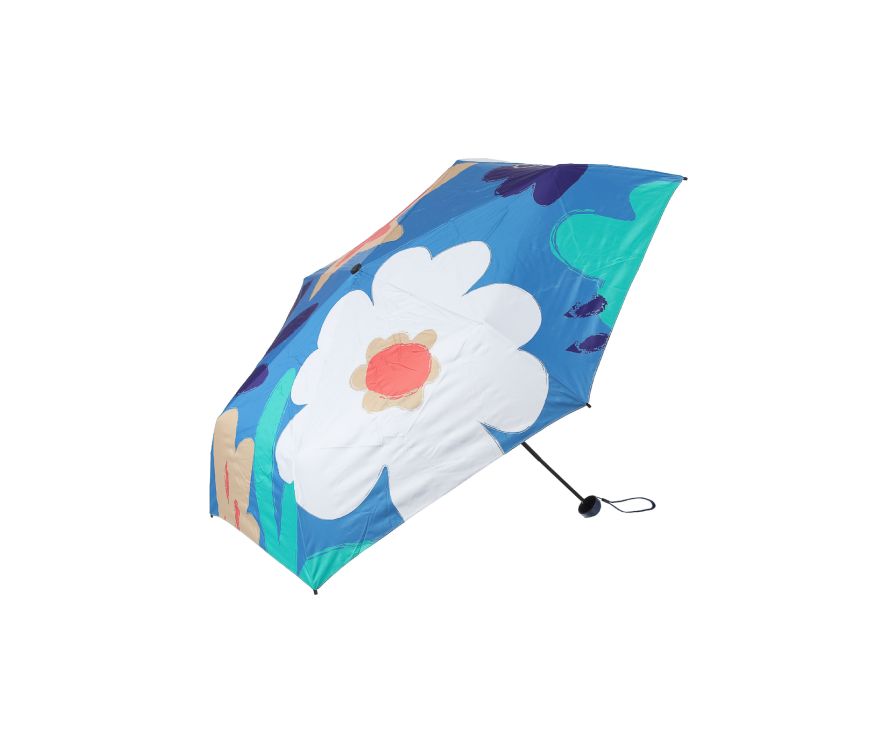 Солнцезащитный зонт с рисунком (синий)