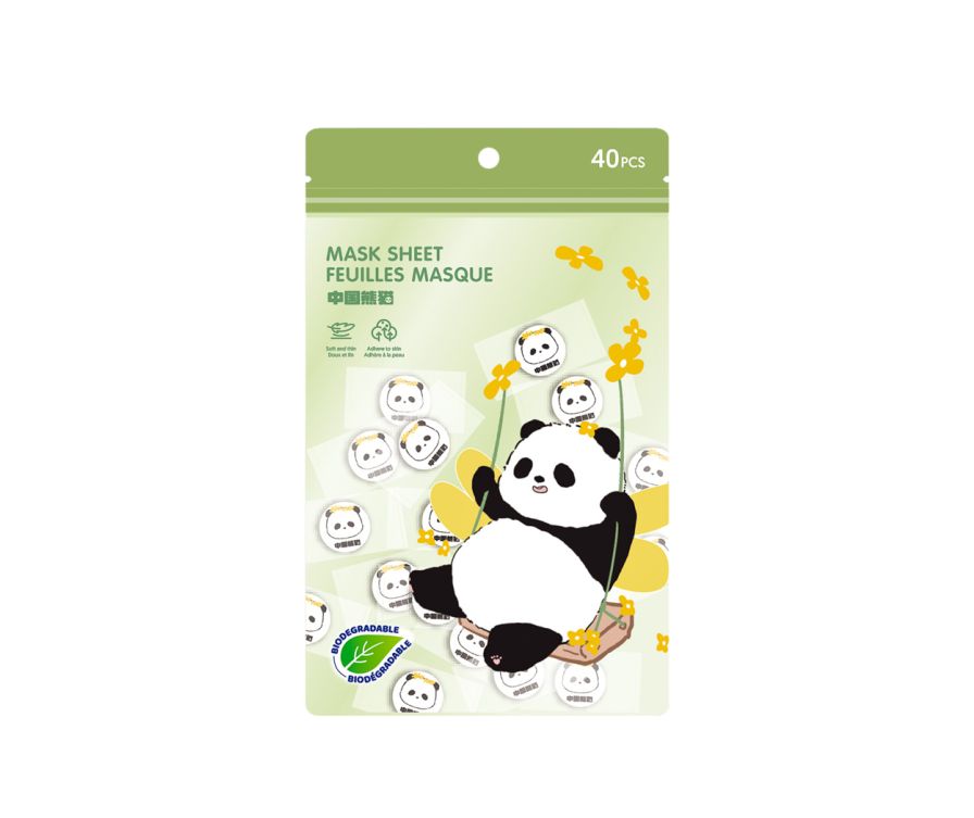 Маска из прессованного бамбукового волокна China Panda (35 шт)