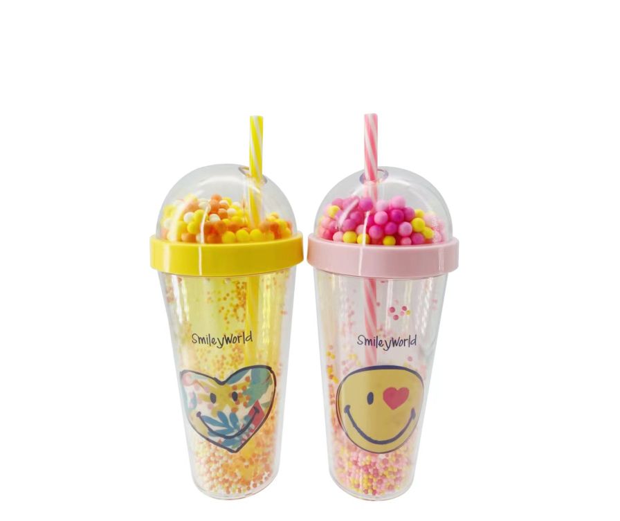 Стакан SmileyWorld Collection  с трубочкой (420 мл)