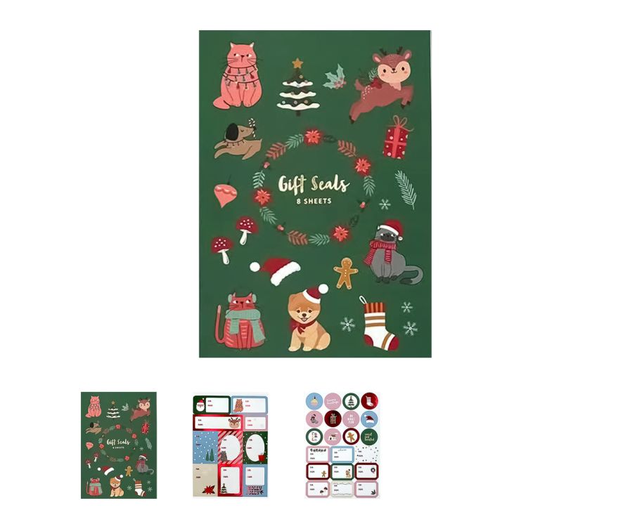 Блокнот с наклейками Christmas Series  (8 листов)