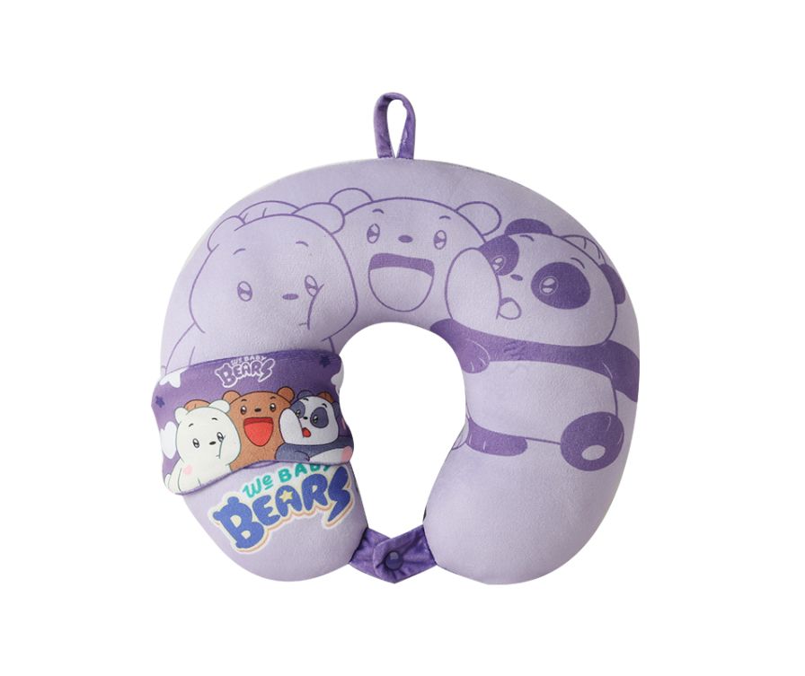 Подушка U-образная подушка для шеи We Bare Bears Baby Collection с маской для сна