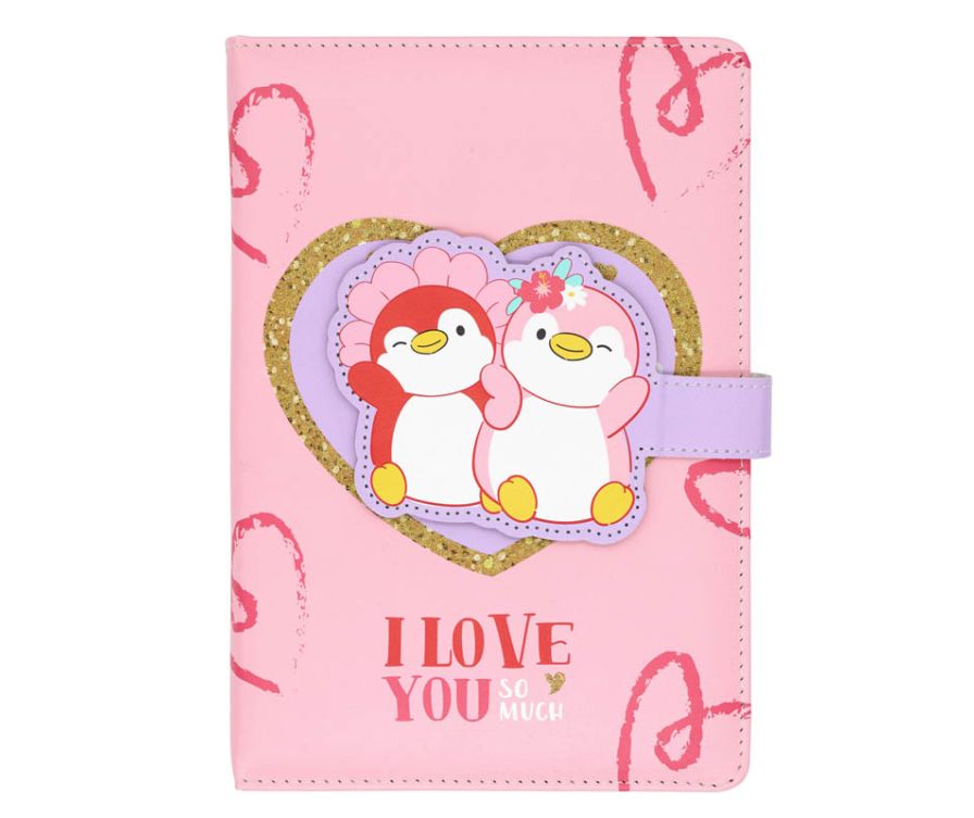 Блокнот Mini Family Pink Romance Series A5 (50 листов, Пингвин)