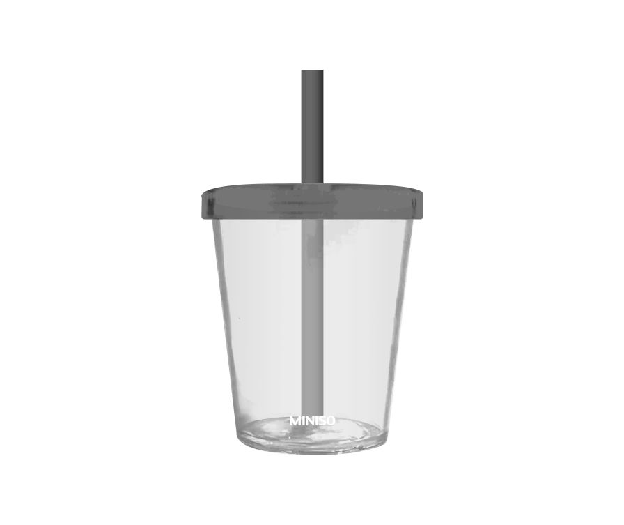 Стакан с трубочкой, 400 мл