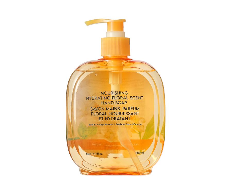 Питательное увлажняющее мыло для рук с цветочным ароматом (базилик и цветы апельсина)