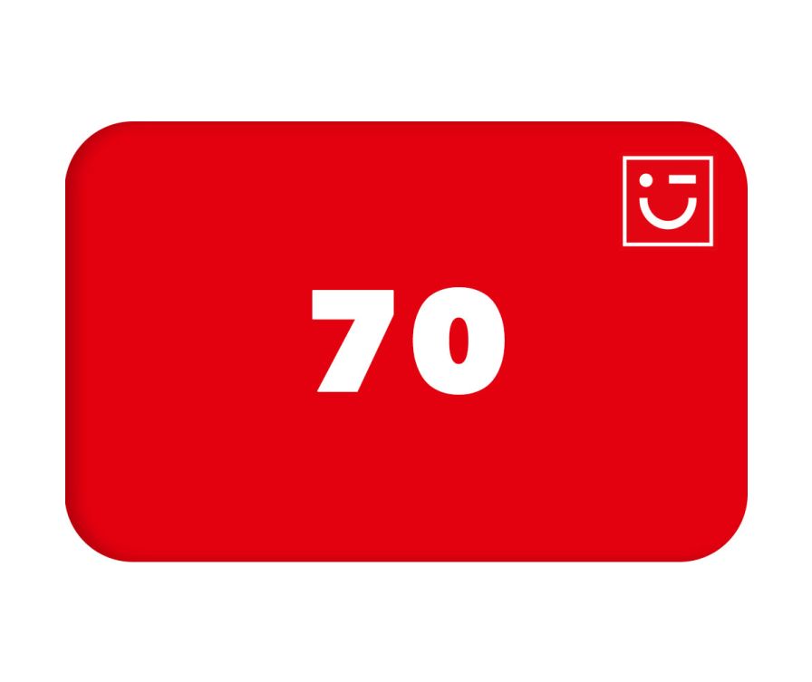 Подарочная карта 70 рублей