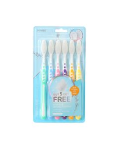Набор зубных щеток для глубокой чистки (5 + 1 бонусная)