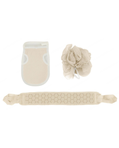 Набор для душа Harmony Series (мочалка, варежка и щетка для мытья спины)