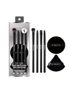 Классический набор кистей для макияжа глаз Black White Series (6 шт.)