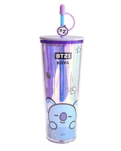 Стакан BT21 Collection с трубочкой (800 мл)