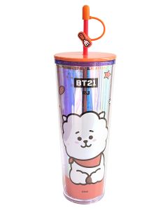 Стакан BT21 Collection с трубочкой (800 мл)