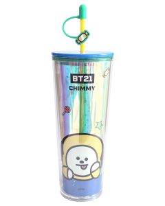 Стакан BT21 Collection с трубочкой (800 мл)